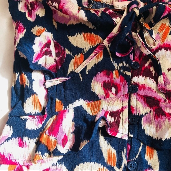 Band of Gypsies Boho Floral Maxi Sleeveless Dress Multicolor Gypsy Hippie Size S - Picture 5 of 8